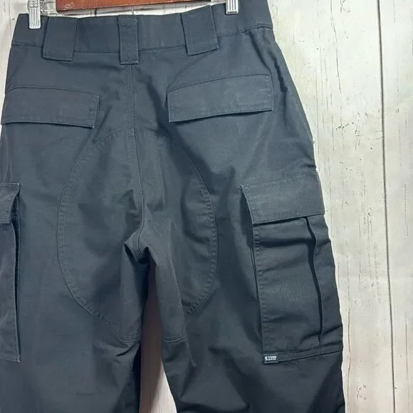 5.11 Tactical Mens Black Cargo Outdoor Hiking Pockets Preppy Pants - Picture 10 of 16